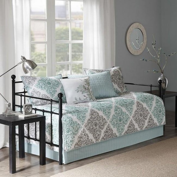Madison Park Madison Park MP13-3972 Claire 6-Piece Daybed Cover Set; Aqua MP13-3972 - main